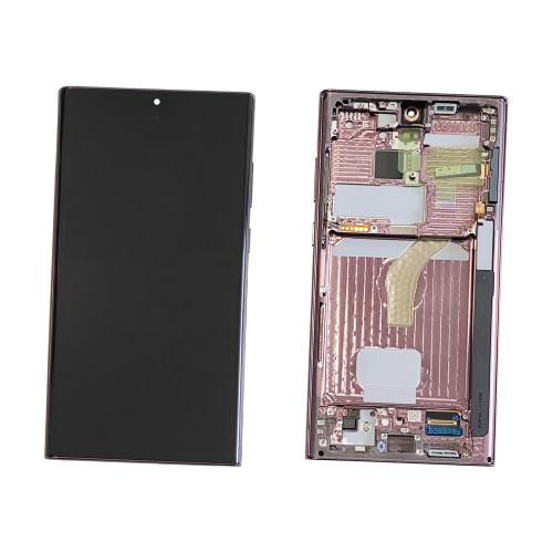 Lcd + Touch + Frame Per S908B Samsung Galaxy S22 Ultra 5G - Burgundy Gh82-27488B